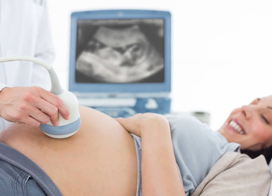 Woman getting an ultrasound